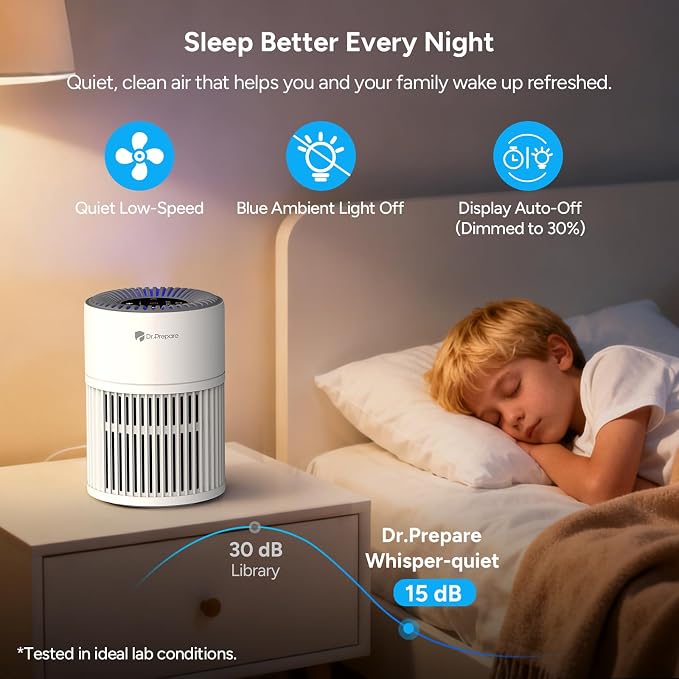 Dr.Prepare Air Purifiers for Bedroom, Quiet Air Purifier - Image 5