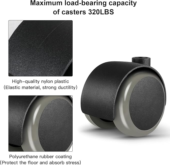 2 inch Caster Wheels 5/16 inch Valve stem and Rotating top Plate Installation - Image 3