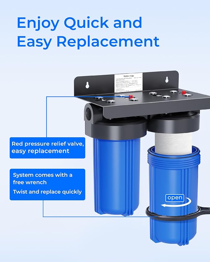 Waterdrop Whole House Water Filter, Anti-Scale Sediment Filter Cartridge - Image 6