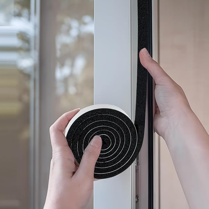 Yotache Open Cell Self-Adhesive Foam Seal Tape 1/2" x1/4", Weather Stripping - Image 5