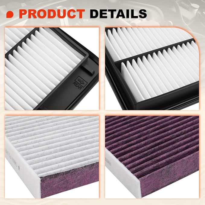 Engine & Upgrade Cabin Air Filter Kit Compatible - Image 7