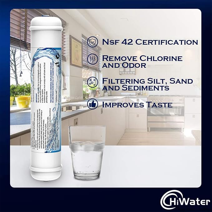 2 Pack Inline Water Filter 1/4" Quick-Connect Replacement Cartridge Inline - Image 2