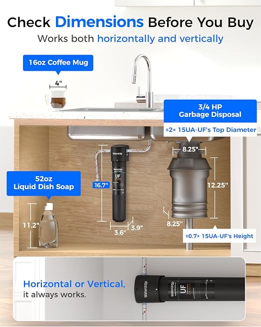 Waterdrop 15UA-UF 0.01 μm Ultra Filtration Under Sink Water Filter System - Image 5