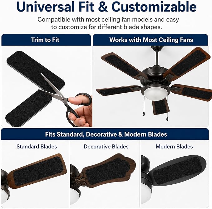 Ceiling Fan Blade Filters 20 Pack, Activated Carbon Air Purifier Pads, - Image 6