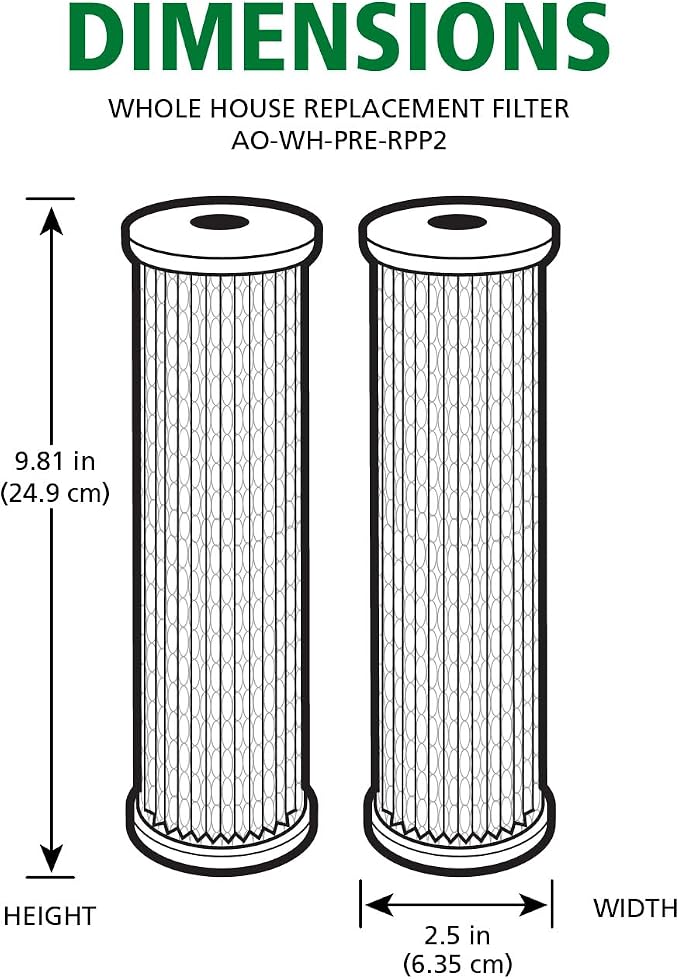 AO Smith 2.5"x10" 40 Micron Sediment Water Filter Replacement Cartridge - Image 6
