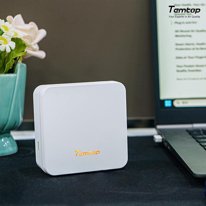 Temtop P1 Air Quality Monitor, PM2.5/PM10/Temperature/Humidity Sensor - Image 8