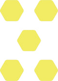 Kahuna Grip Bathtub Bath and Shower 5¼" Hexagon Non-Slip Traction Treads (Yellow)