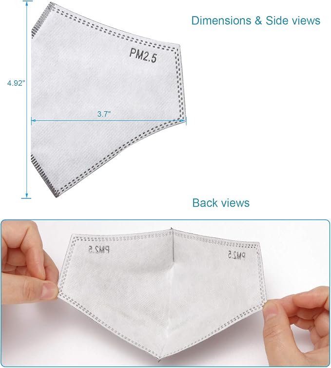 New 3D Cutting PM 2.5 Activated Carbon Filter Insert, 5 Layers Pm 2.5 Filter - Image 3