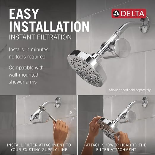 Delta Clarifi Standard Shower Filter Attachment Chrome - Image 4