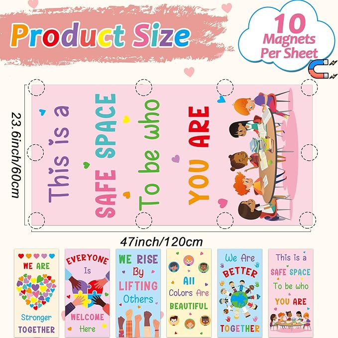 6Pcs Inspirational Fluorescent Light Covers - Image 2