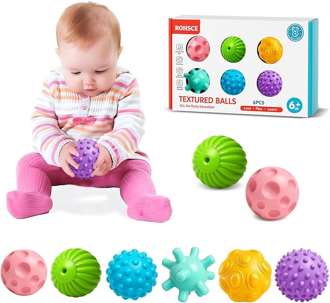 Multicolored Soft Balls for Babies – Textured Montessori Toys for Infant Development