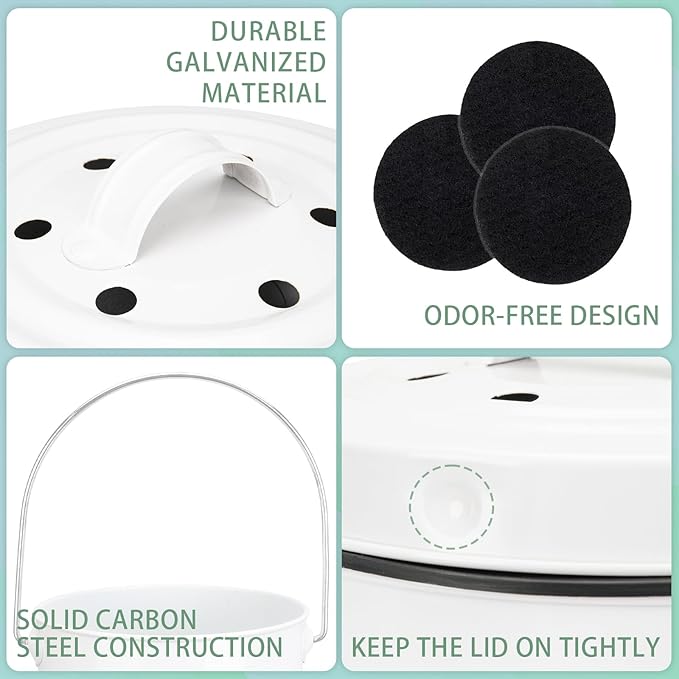 Vipush Compost Bin Kitchen Countertop Compost Bin - Image 4