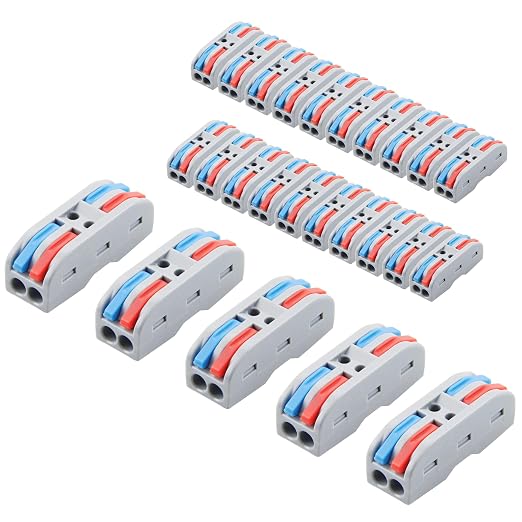 ALITOVE 2 Wire Connectors Push-in 25pcs Lever Nuts Quick Connect Wire Splice by ALITOVE