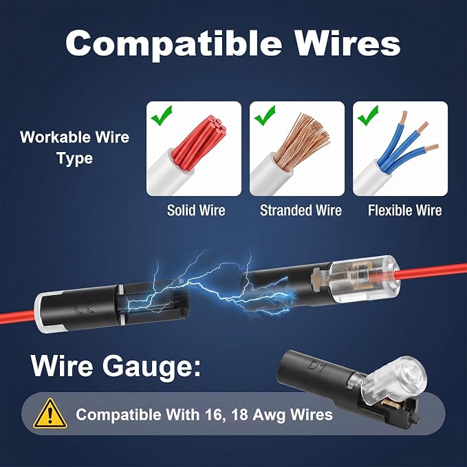 30 Pcs 1 Pin Single Wire Plug in Connector - Image 4