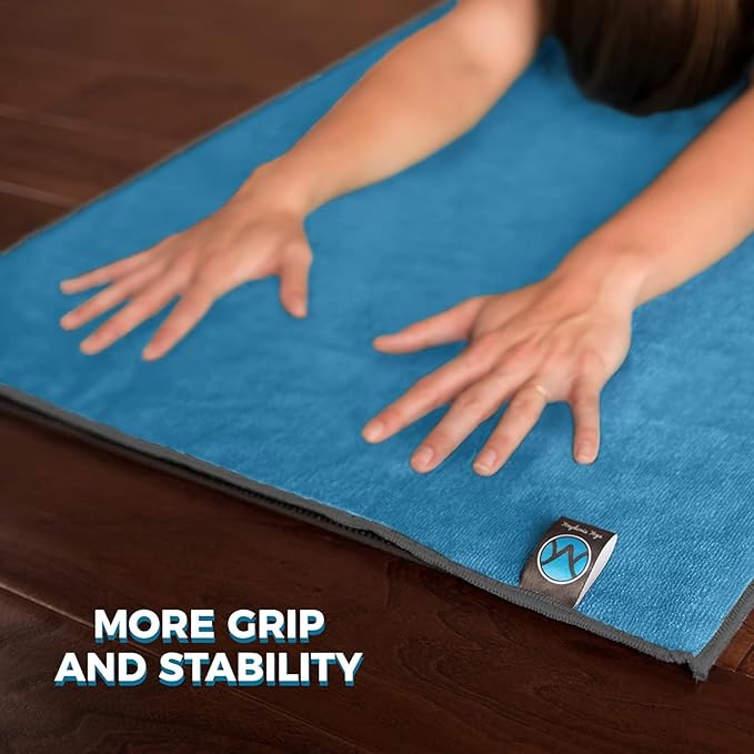 Youphoria Yoga Microfiber Non-Slip Towel - Hot Yoga Mat Towel for Enhanced Grip and Sweat Absorption