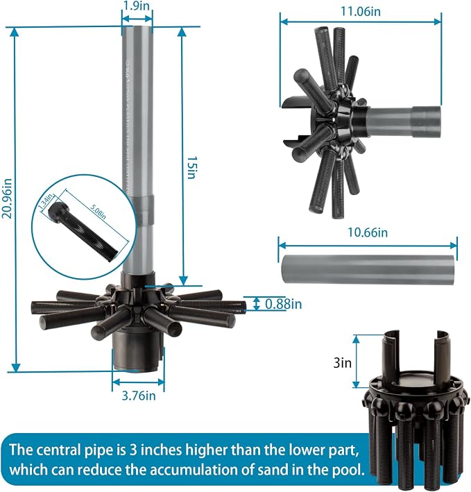 SX180DA Pool Filter Replacement Parts Lateral Assembly - Image 4