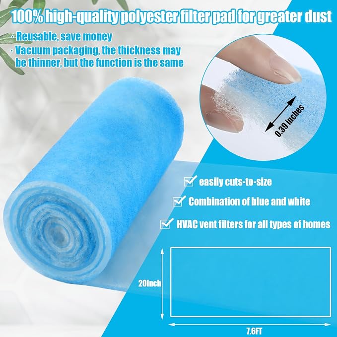 Frienda 20 x 91 Inch Merv 6 Reusable Air Vent Filter Cut to Size Electrostatic - Image 2