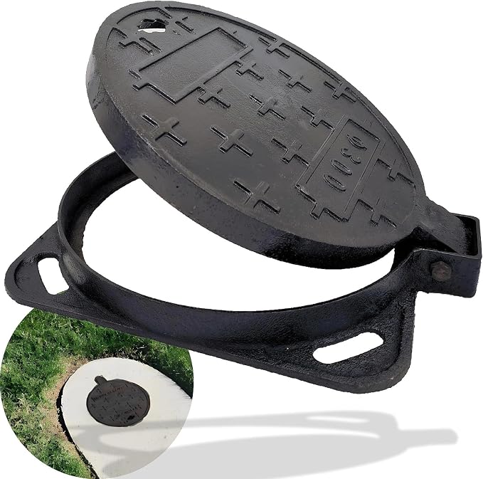 12 in Cast Iron Manhole Cover and Frame by MOSINSBO