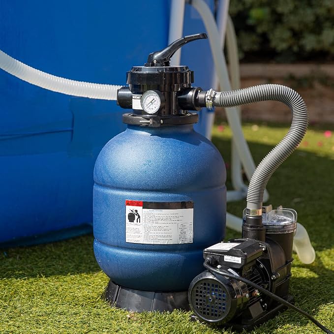 XtremepowerUS 13" Sand Filter Above Ground Pools Pump 2400GPH 4-Way Valve - Image 2