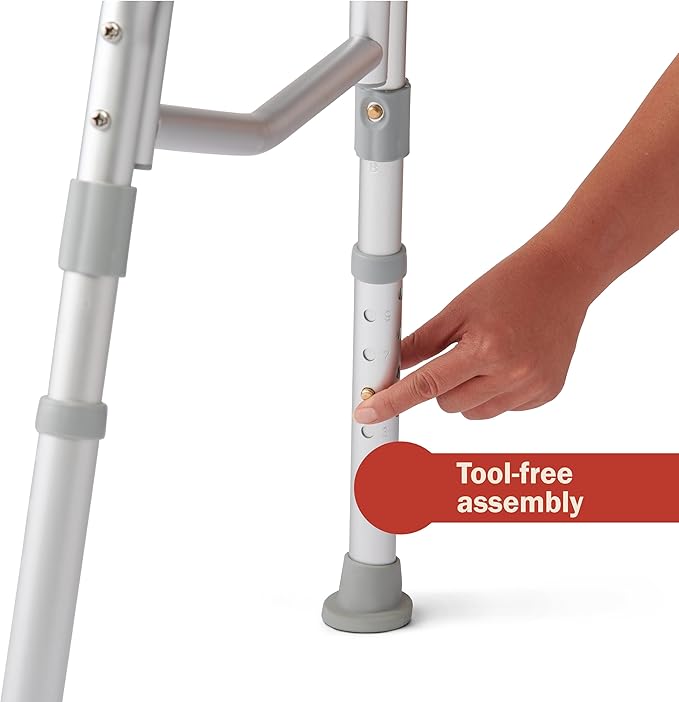 Tub Transfer Bench, 400 lb Capacity Bath & Shower Seat, Tool-Free Assembly, Anti-Slip Suction Feet, Lightweight Frame, for Seniors & Mobility Assistance