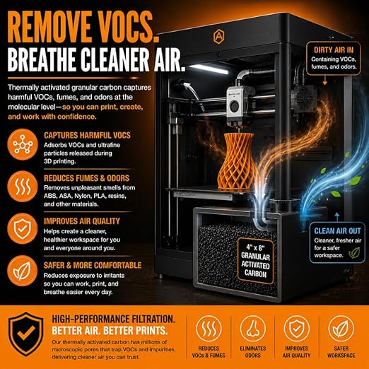 Activated Carbon for 3D Printers & Laser Engravers | Filter Media 6 Pounds - Image 2