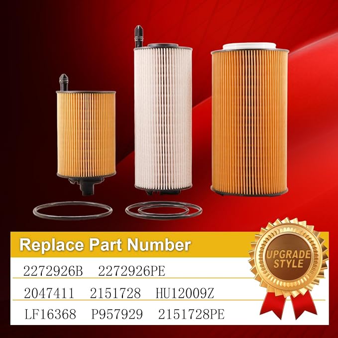 Fuel Filter 2272926B 2272926PE Oil Filter 2234788 Replace 2047411 2151728 - Image 2