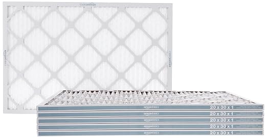 Amazon Basics 20x30x1 Air Filter 6-Pack, MERV 11 AC Furnace Filters, Removes by AmazonBasics