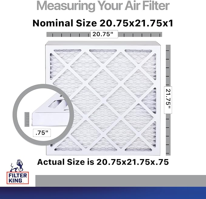 Filter King 2.75x21.75x1 Air Filter | 4-PACK | Carbon MERV 8 HVAC Pleated A/C - Image 2