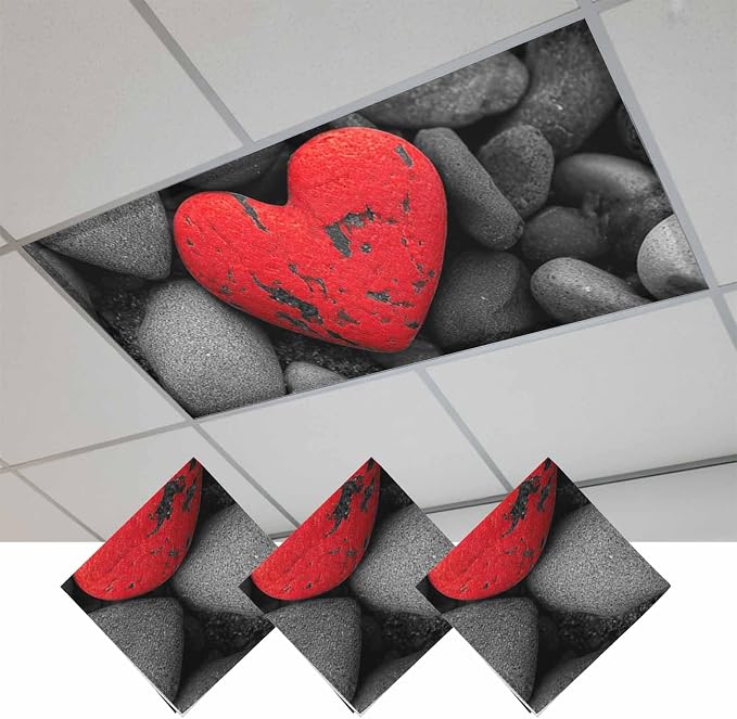 Fluorescent Light Covers for Ceiling Lights Love Heart Stone Magnetic Light by Home+L6