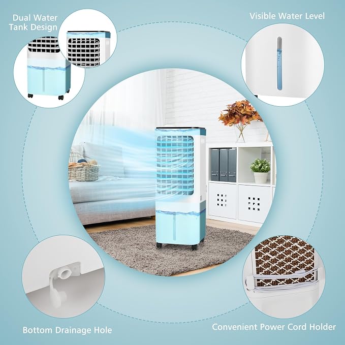 ARLIME Evaporative Air Cooler, 4-in-1 Portable AC unit W/Humidifier, 4 Modes - Image 9