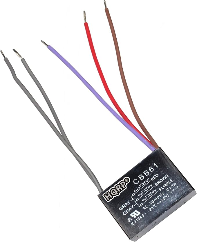 HQRP Capacitor Compatible with Harbor Breeze Ceiling Fan 4.7uf+6uf+6uf 5-Wire by HQRP
