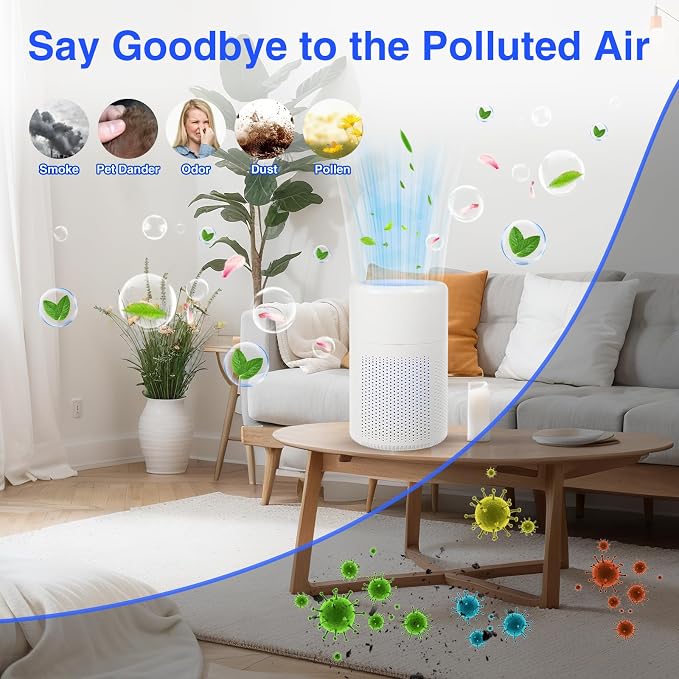 Small Air Purifier for Bedroom Home: Personal Desk Mini Air Purifier – Filters - Image 8