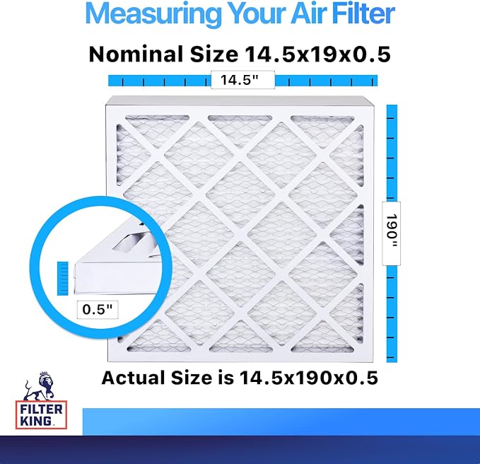 Filter King 14.5x19x0.5 Air Filter | 4-PACK | MERV 8 HVAC Pleated A/C Furnace - Image 2