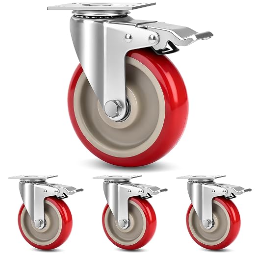 5 Inch Industrial Heavy Duty Swivel Caster Wheels by TABKEER