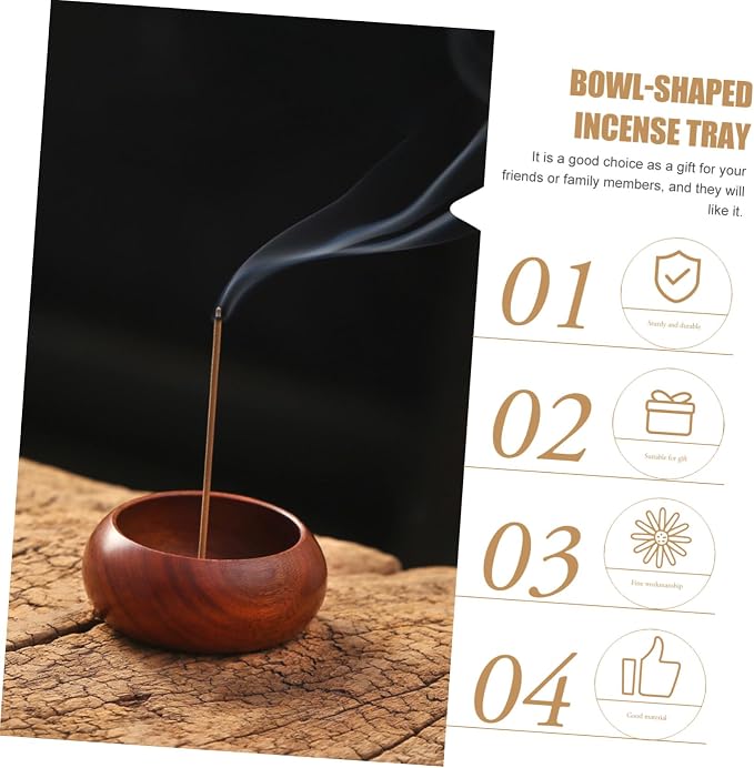 Solid Wood Incense Burner Decorative Tray - Image 9