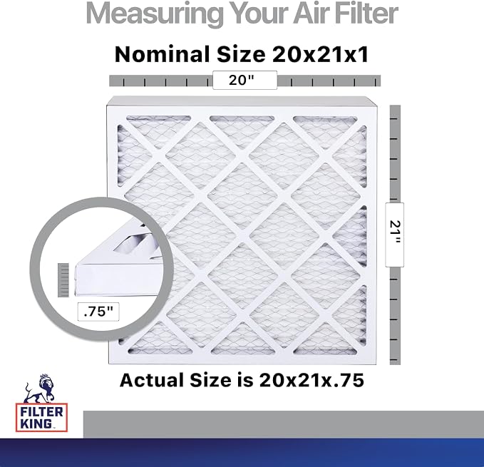 Filter King 20x21x1 Air Filter | 4-PACK | Carbon MERV 8 HVAC Pleated A/C - Image 2