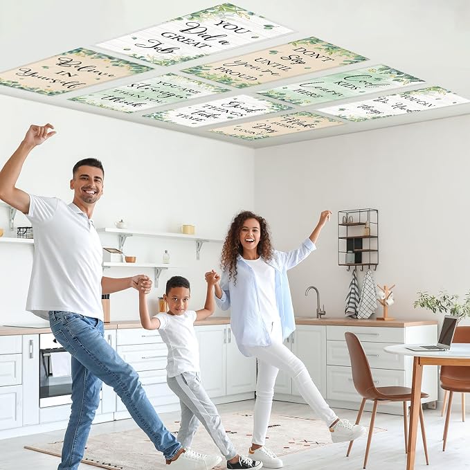 8 Pcs Fluorescent Light Covers for Classroom Ceiling Fixtures 4x2 Ft Magnetic - Image 7