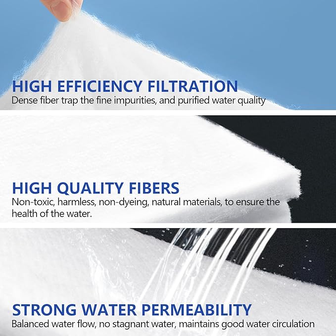 UBeesize Aquarium Filter Media Floss, High Efficiency Aquarium Filter Material - Image 4