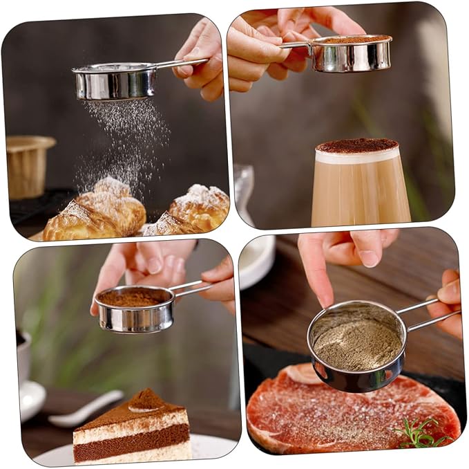 Luxshiny 2pcs Stainless Steel Flour Sieve - Image 3