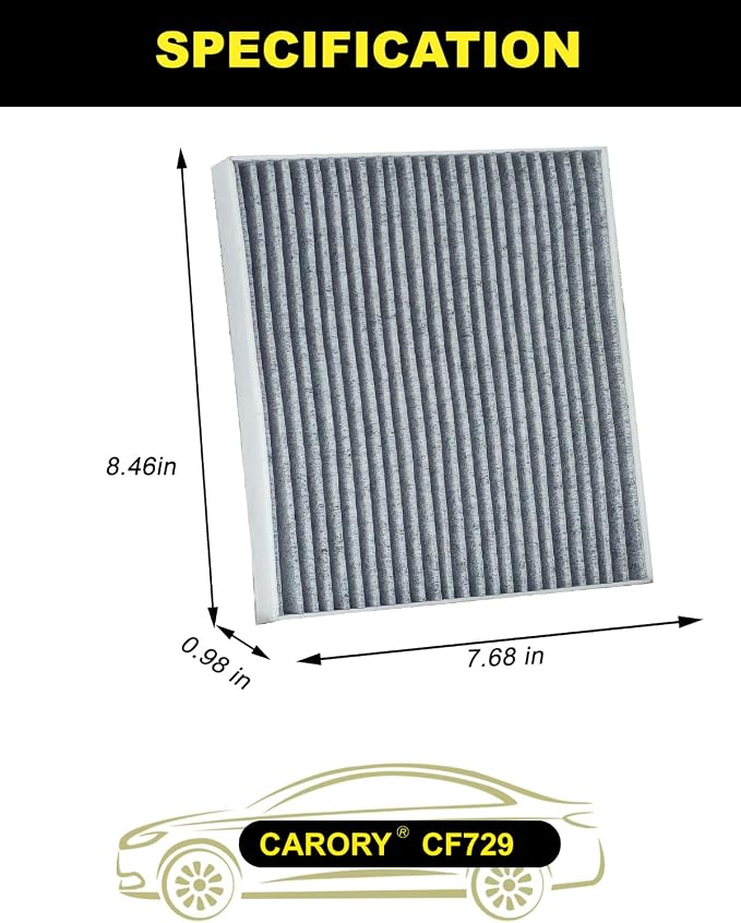 CARORY Cabin Air Filter for Dodge Journey 2009-2020, Avenger 2008-2014; Jeep - Image 2
