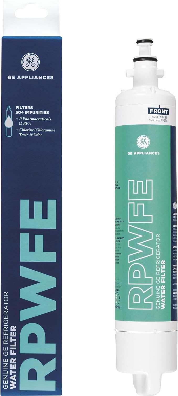 GE RPWFE Refrigerator Water Filter, Genuine Replacement Filter, Certified to by GEAppliances