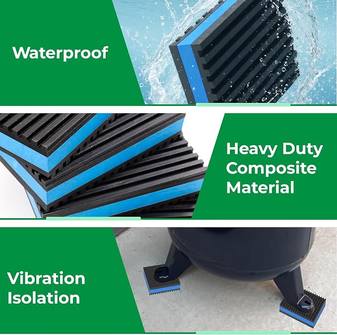 Forestchill Heavy Duty Anti Vibration Pads, Air Compressor, Washer and Dryer - Image 4