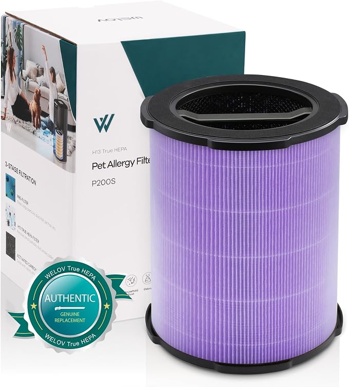 WELOV P200S/P200 Pro Toxin Absorber Filter, 3-in-1 H13 True HEPA and by WELOV
