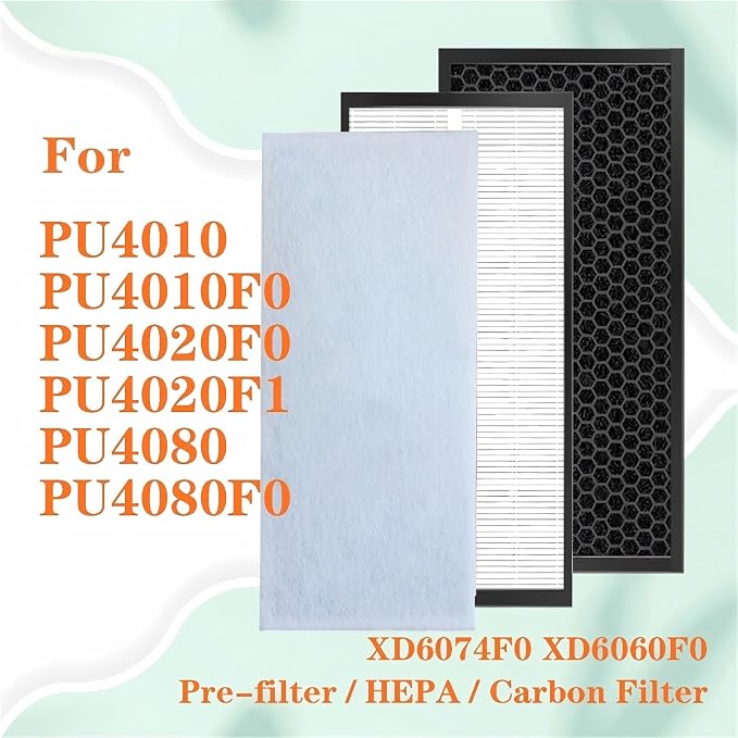 XD6074F0 XD6060F0 Replacement HEPA And Carbon Filter，Compatible - Image 2
