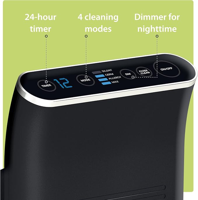 Ionic Pro Platinum Air Purifier Tower, Never Replace Filters, Quiet Negative - Image 9