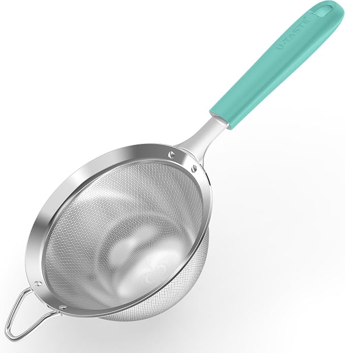 U-Taste Medium Fine Mesh Strainer: 18/8 Stainless Steel 4.73in 30 Mesh Kitchen by U-Taste
