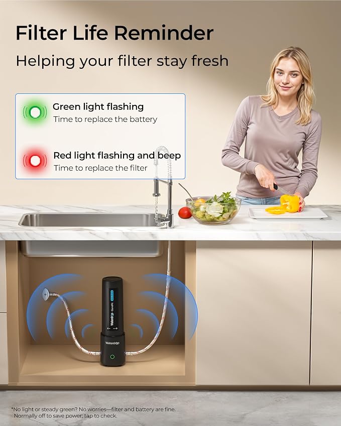 Waterdrop 10UA PRO Under Sink Water Filter, No Drill Required, Time Reminder - Image 8