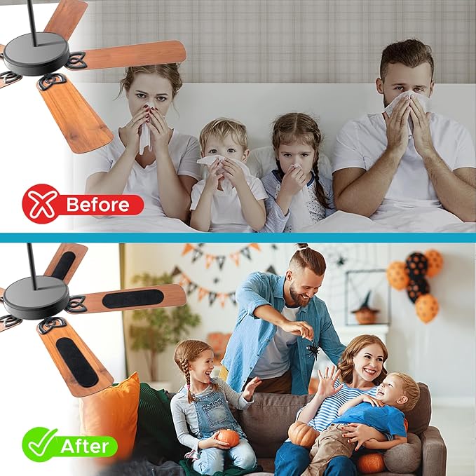 Ceiling Fan Air Filter -10 Pack Activated Coconut Shell Carbon Unscented Air - Image 4