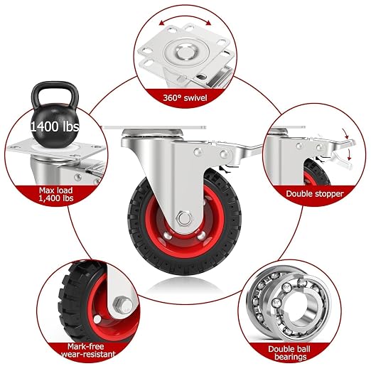 4 Inch Caster Wheels Heavy Duty - Image 8