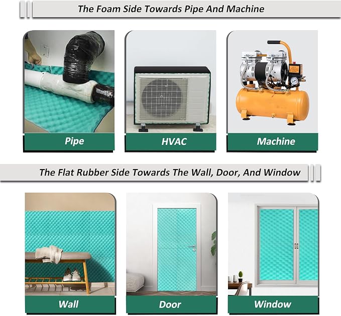 BXI Double Noise Blocker Sound Proof Foam, 39.4 X 13.4 X 1 inch Egg Crate Foam - Image 6